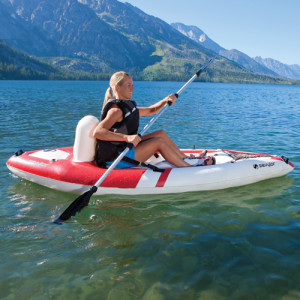 Sevylor Quickpak Coverless Sit on Top Kayak in Action