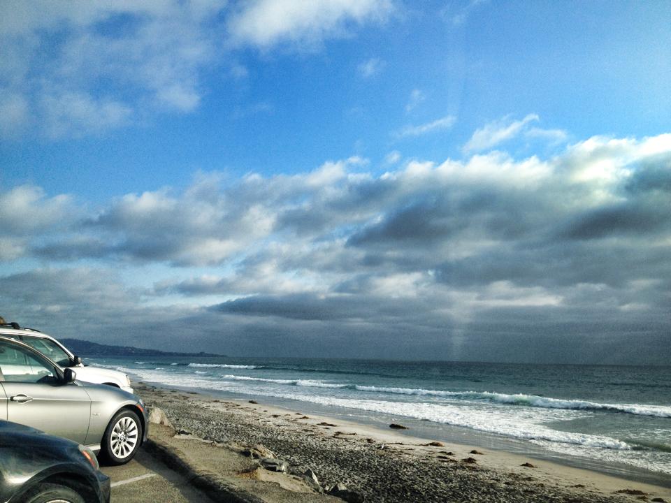 beautiful clouds at torrey pines reserve beach