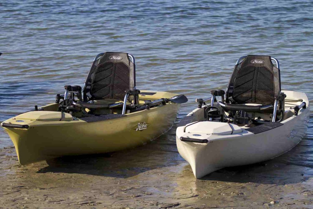 The seats on a Hobie Pro Angler 14 kayak