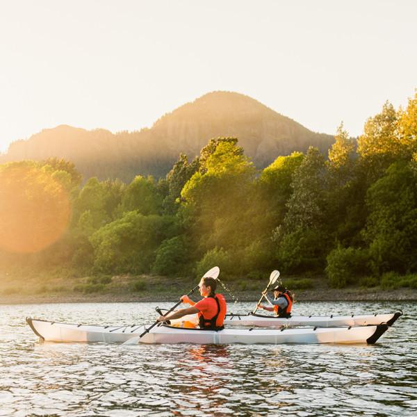 oru kayaks in water