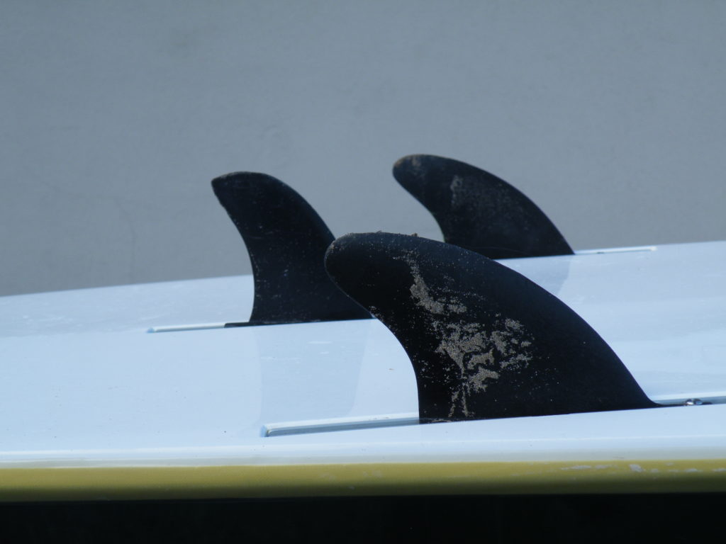 fins of surf kayak