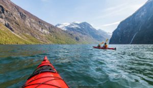 beautiful kayaking landscape