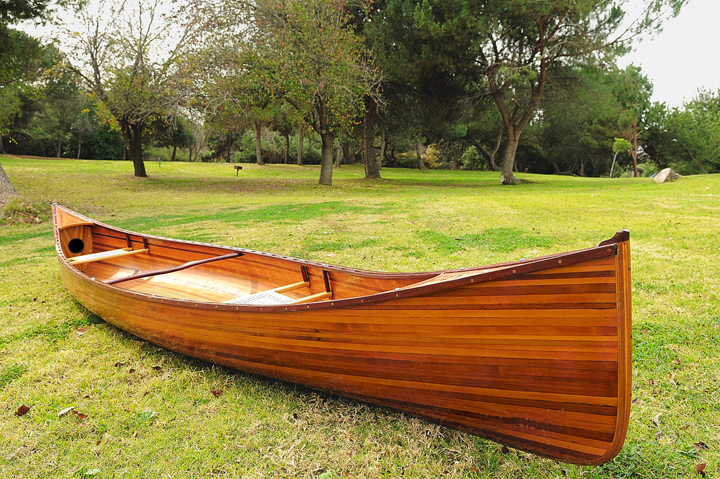 handmade Canoe made of wood 
