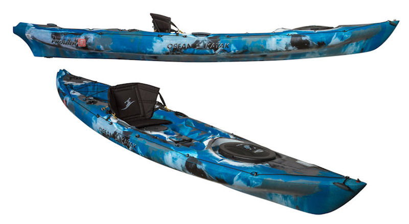 Prowler 13 Ocean Kayak in blue camo