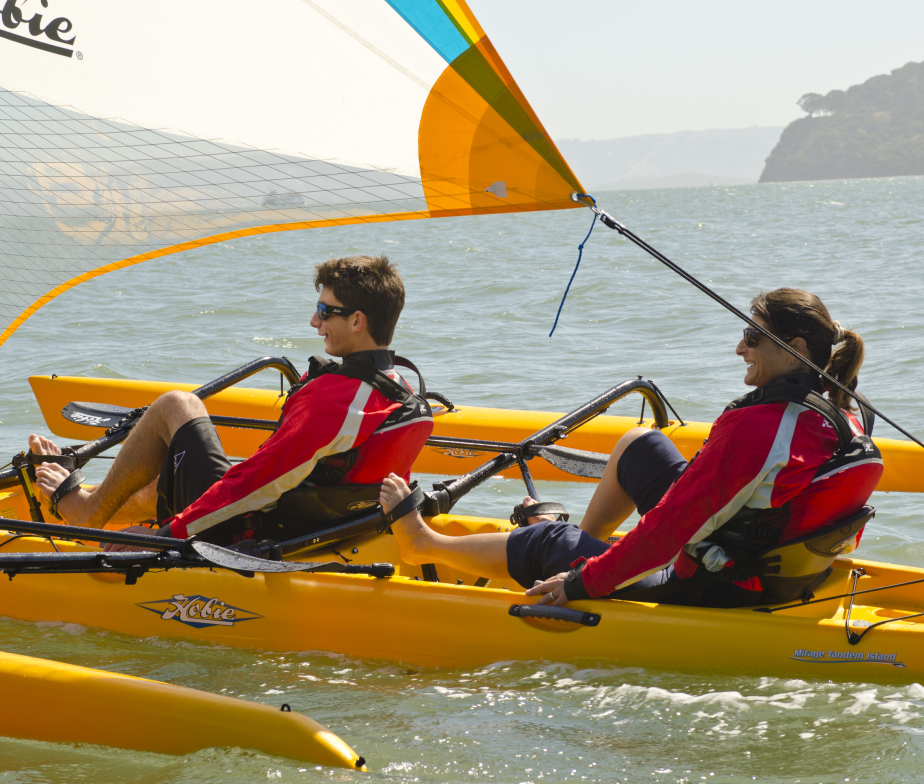 hobie tandem pedal sail kayak