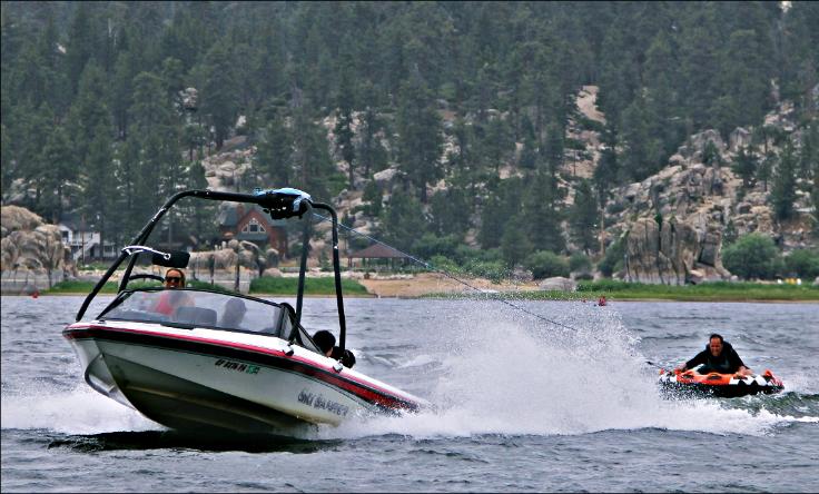 Tubing On Big Bear Lake